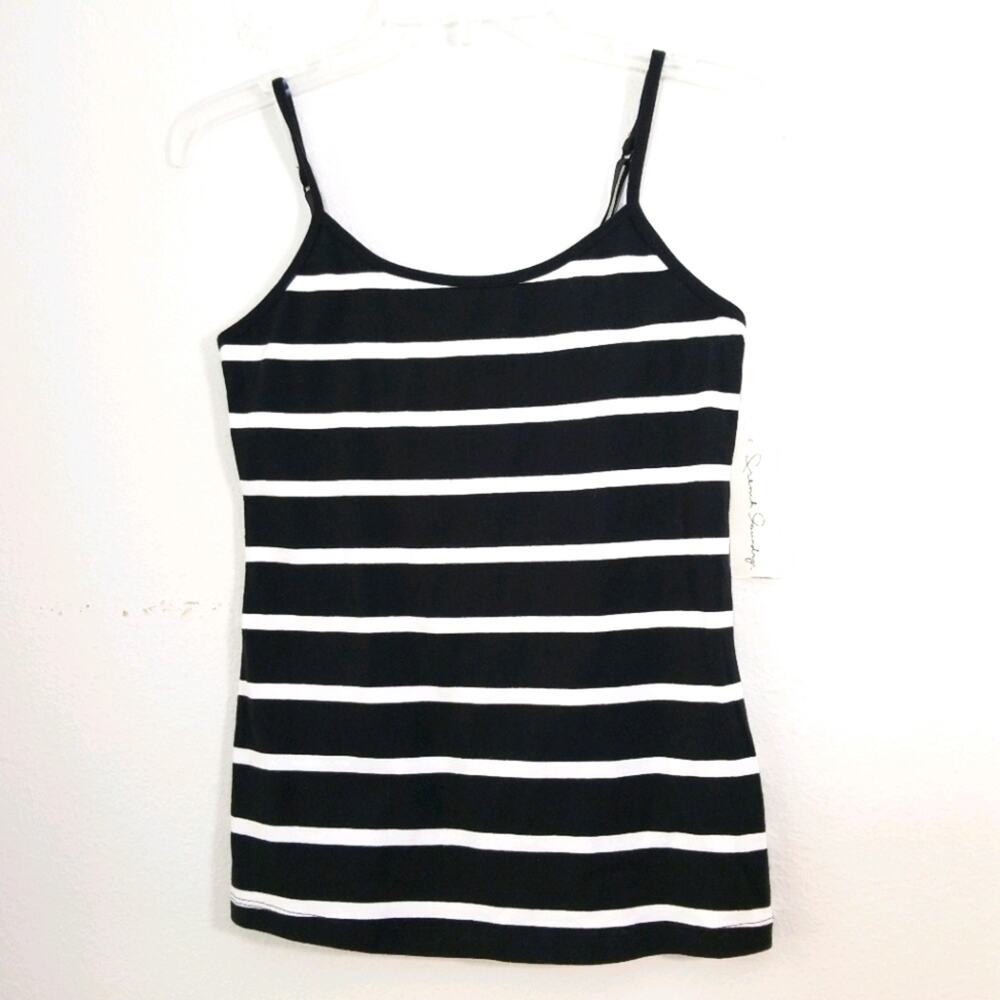 NWT French Laundry black & white striped tank top